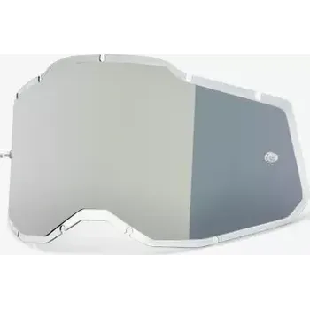 Příslušenství k helmě na motorku S100 plexi Injected Racecraft 2/Accuri 2/Strata 2, 100% (stříbrný chrom, Anti-fog)