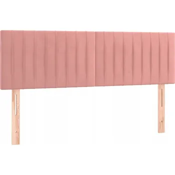 Čelo postele Sametové Nastavitelné Růžové 144x5x78/88 cm