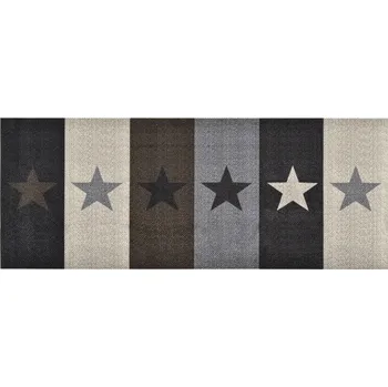 Rohožka Stylová podlahová rohožka Star z polyamidu a latexu, 180 x 60 cm, pratelná v pračce