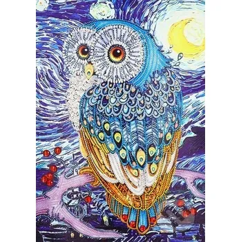 Doplněk ke knize Diamantový obrázek 7D - Sova 30 x 40 cm - Norimpex Norimpex