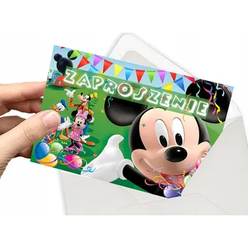 Pozvánka POZVÁNKA Mickey Mouse NA DĚTSKOU OSLAVU NAROZENIN + OBÁLKA DÁREK