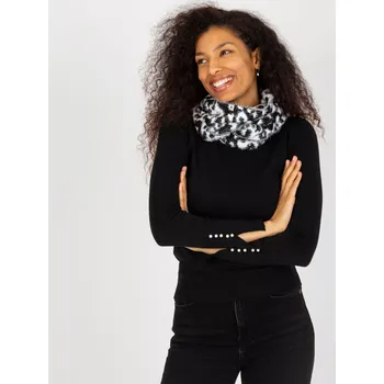 Šála Dámská tunelová šála AT KM ENEC B63-1.44P Bílá s černou - FPrice bílá-černá one size