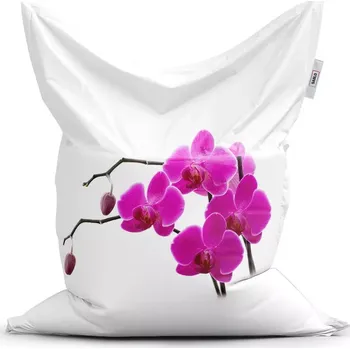 Sedací pytel Sablio Sedací vak Classic Fialové orchideje - 150x100 cm