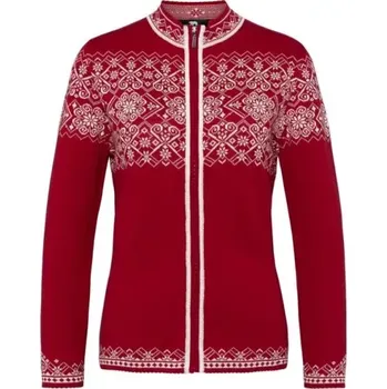 Dámský svetr Dámský propínací svetr z merina Norlender Aurora, red - XS<br>34-36