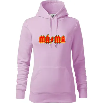 Dámská mikina Rocková rodina - máma - Mikina dámská Cape s kapucí - XS ( Orchid )