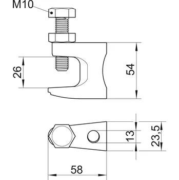 kabelová chránička OBO BETTERMANN Nosníková svorka šroubovací FL3-G M12 TG 1488090