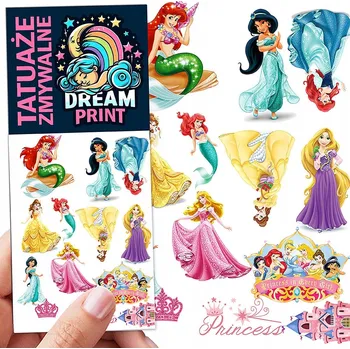 Odstranitelné tetování TETOVÁNÍ PRO DĚTI, OMYVATELNÉ, DOČASNÉ PRINCEZNY