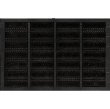 Rohožka z kokosového vlákna a gumy, protiskluzová, černá, 40x60 cm, 3