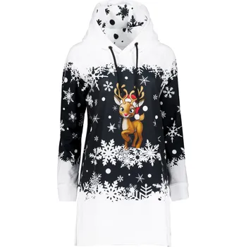 Dámská mikina Dámská funkční prodloužená mikina premium ALTISPORT VOJ/ALWVN3MI03 BÍLÁ S