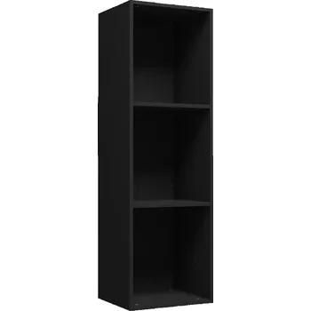 Knihovna Knihovna se 3 policemi, černá, 36x30x114 cm