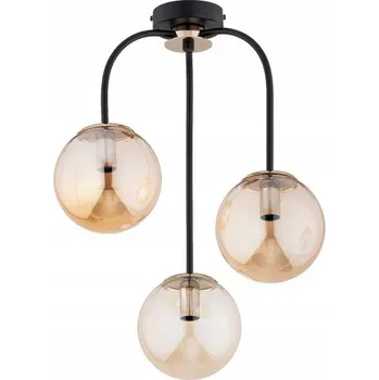 Stropní svítidlo GAMMA MIX 3xE14 černé Koule Jantarové Alfa 62506