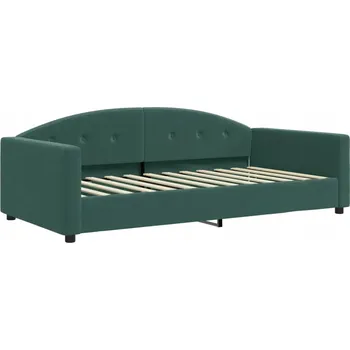 Pohovka Rozkládací pohovka 222x110x75 cm tmavě zelená sametová