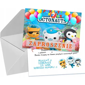 Pozvánka POZVÁNKY PRO DĚTI DĚTSKÉ NAROZENINOVÉ OKTONAUTI + OBÁLKA