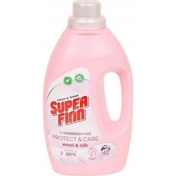 Prací prostředek Prací prostředek Superfinn Protect & Care na hedvábí a vlnu 42 praní 1,5 l