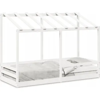 Dětská postel Bílá dětská postel z masivního borovicového dřeva 195,5 x 97,5 x 138 cm