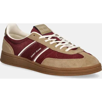 Pánská obuv Kožené tenisky Tommy Jeans THE GREENWICH EDGE SUEDE EM0EM01662 béžová 80X, EUR 45
