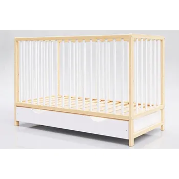 Dětská kojenecké s šuplíkem Dominik borovice 120x60, kousátka, norma EU