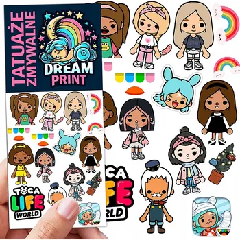 Odstranitelné tetování Filmová a herní nálepka na tetování Dětské vodní tetování Omyvatelné k narozeninám Dárek Dočasný dárek pro děti Originální opakovaně použitelné Spousta Vzorů