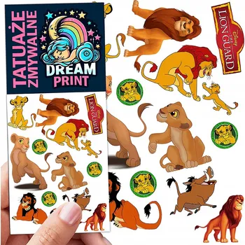 Odstranitelné tetování DOČASNÉ OMYVATELNÉ TETOVÁNÍ PRO DĚTI Lví král