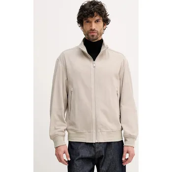 Pánská větrovka Semišová bunda BOSS Orange Jarip Jarip 50552111 šedá 09X, vel. 50