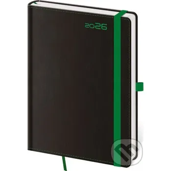 Doplněk ke knize Týdenní diář 2026 B6 Black Green s poutkem - Helma Helma