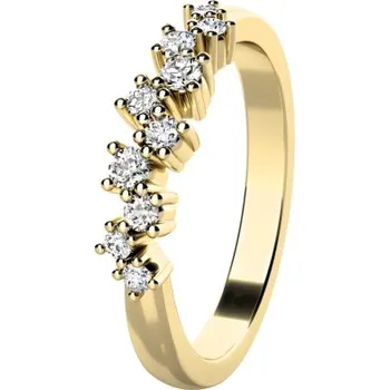 Prsten Couple, Jemný prsten Aurion, žluté zlato se zirkony, vel. 52, prům. 16.6 mm, 585-68-1-4279.0Z00.0.52.001