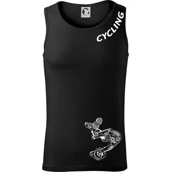 Pánské termoprádlo Cycling nápis šikmo - Tílko pánské Core - M ( Černá )