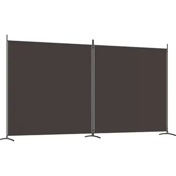 Paraván Paraván skládací látkový hnědý 348x180 cm