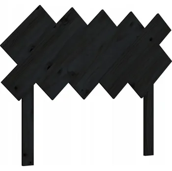 Čelo postele je vyrobena z masivního borovicového dřeva, černá, 104 x 3 x 80,5 cm