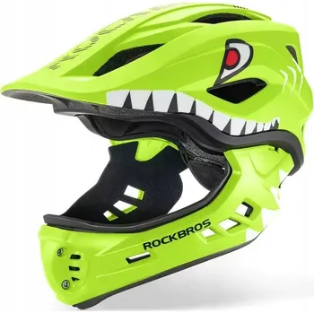 Cyklistická přilba Dětská helma s odnímatelnou čelistí 2v1 ROCKBROS TT-32003 Green Shark S