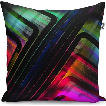 Polštář Sablio Polštář Černé pruhy - 40x40 cm