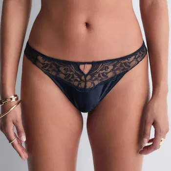 Kalhotky Aubade - Satin memories tanga deep sea 38 5C26