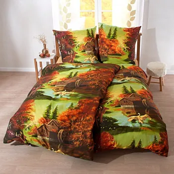 Povlečení 3Pagen Povlečení na jednolůžko Lesní idylka Velikost: 80x80 cm + 135x200 cm