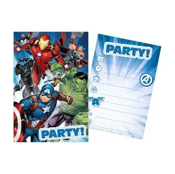 Party dekorace Sada párty 5 pozvánek + 5 obálek Avengers