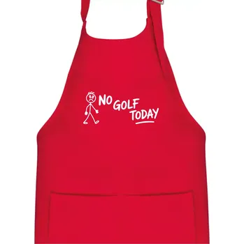 Kuchyňská zástěra No Golf Today - Dětská zástěra na vaření - Univerzální velikost ( Červená )
