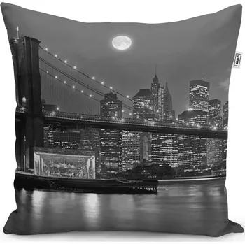 Polštář Sablio Polštář Noční New York 2 - 40x40 cm