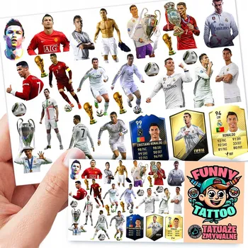 Odstranitelné tetování Tetování CRISTIANO RONALDO FUNNY TATTO 1 ks
