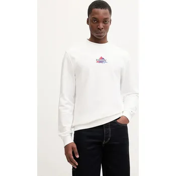 Dámská mikina Bavlněná mikina Tommy Jeans DM0DM22418 bílá 00X, vel. L