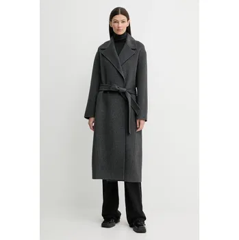 Dámský kabát Kabát s příměsí vlny ZADIG&VOLTAIRE šedá barva, WWCO01237 90X, vel. L