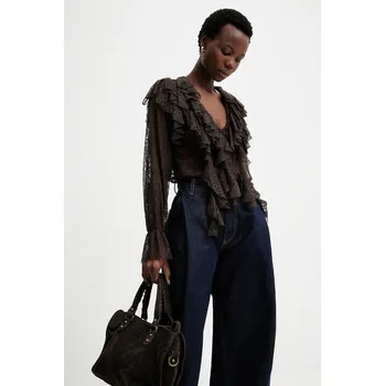 Dámské oblečení Halenka Answear.LAB 93710.iok hnědá 88X, vel. M