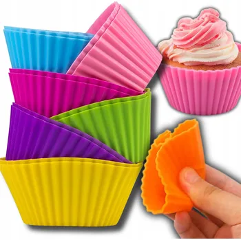 Nádoba na pečení FOREMKI SILIKONOWE DO MUFFINEK BABECZEK FORMA NA PEČENÍ SADA 12 ks