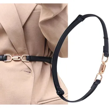 Opasek J&W Dámský kožený opasek Danja černá One size