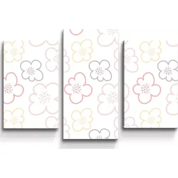 Obraz Sablio Obraz - 3-dílný Dětské kvítí - 75x50 cm