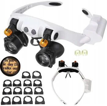 Lupa LUPA BRÝLE PRECIZNÍ ČELOVÁ SERVISNÍ 4 LED 3,5x