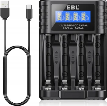 USB NABÍJEČKA BATERIÍ EBL-C9008TC AA AAA