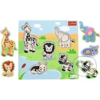 Puzzle Dřevěná vkládačka Safari - Trefl Trefl