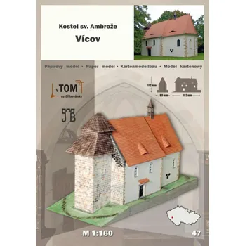 Papírový model Kostel sv. Ambrože Vícov