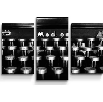 Obraz Sablio Obraz - 3-dílný Psací stroj - 75x50 cm