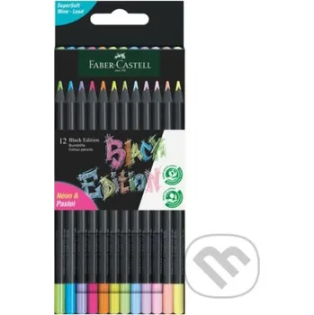 Doplněk ke knize Pastelky Black Edition set 12 pastelové + neónové - Faber-Castell Faber-Castell