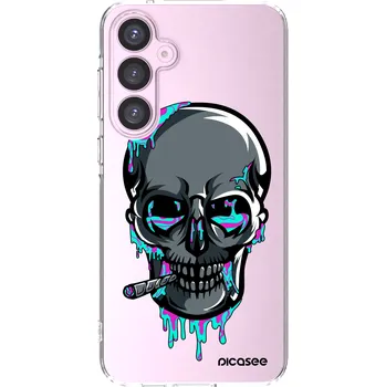 Pouzdro na mobilní telefon Picasee silikonový průhledný obal pro Samsung Galaxy A55 5G A556B - EARTH - Lebka 3.0